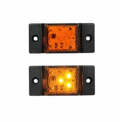 LAMPA ŽUTA 12/24, 3 X LED DIODA, 72X33, KABEL 0,45m, 0,5/1,2W