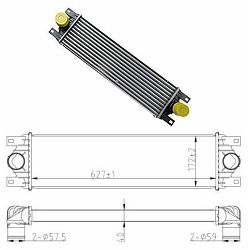 HLADNJAK ZRAKA INTERCOOLER RVI