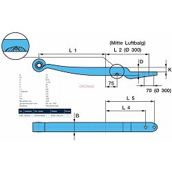 LISNATA OPRUGA BPW 1X70/575X300 FI-30  GR.56