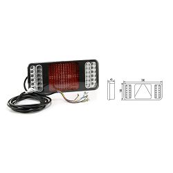 ŠTOP LAMPA SCHMITZ DESNA, LED, 24V, s žmigavcem, maglenka, svjetlo za vožnju unatrag, sa stop svjetlom, parking svjetlo, trokut reflektor, dužina kabla: 0,5m