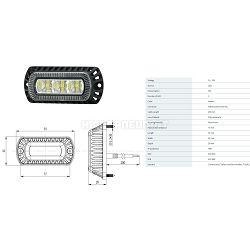 GABARIT VIGNAL, 3xLED, 10-30V, 9W, kabel 200mm - VIGNAL